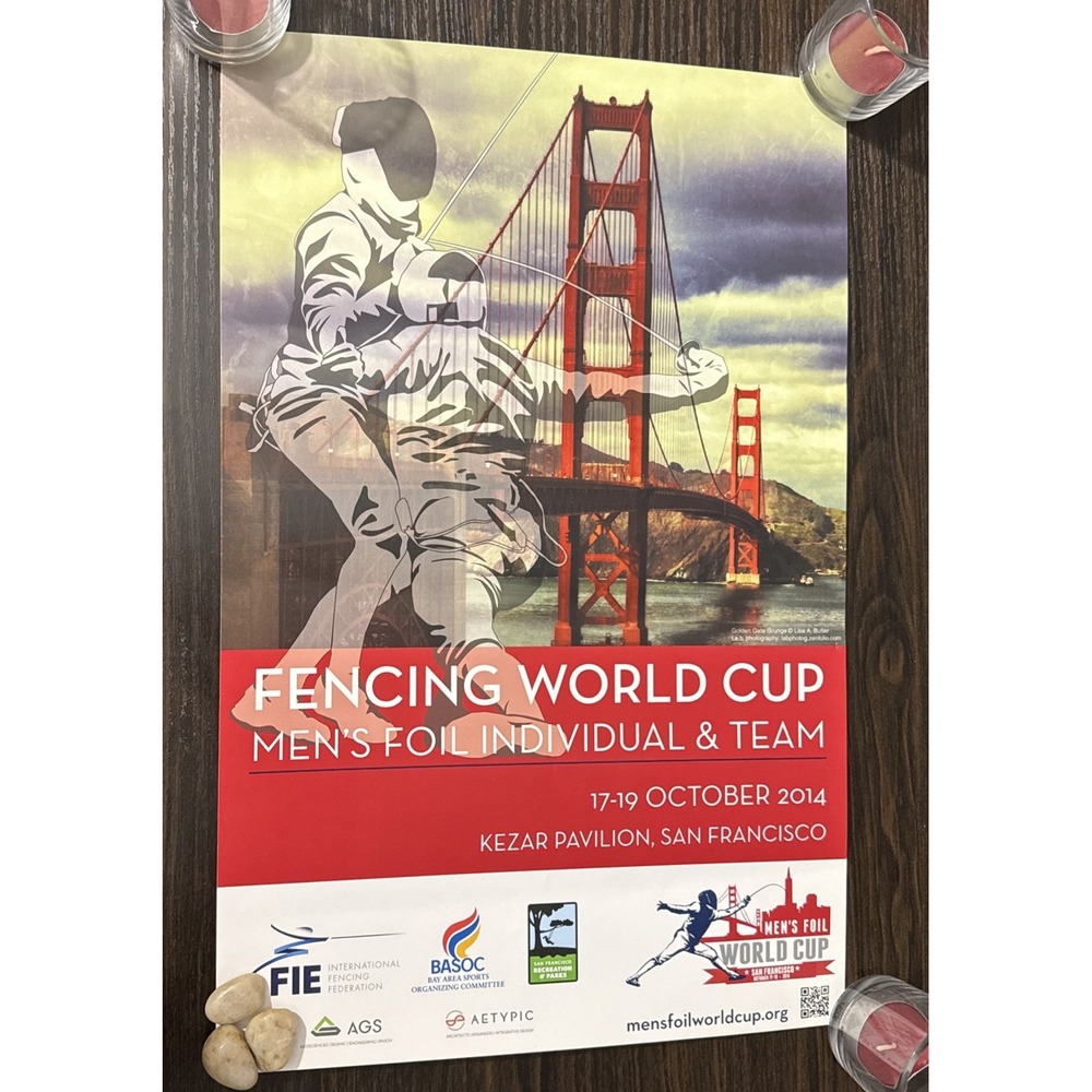Fencing Poster Fencing World Cup 2015, San Francisco 17x11'
